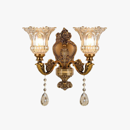 LumiHeritage | Elegante Vintage-Gold-Wandleuchte