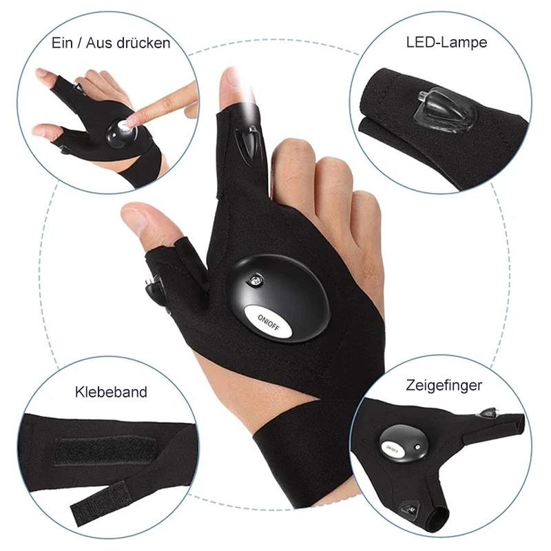 LumiGrip | Wasserdichte Handschuhe mit Beleuchtung