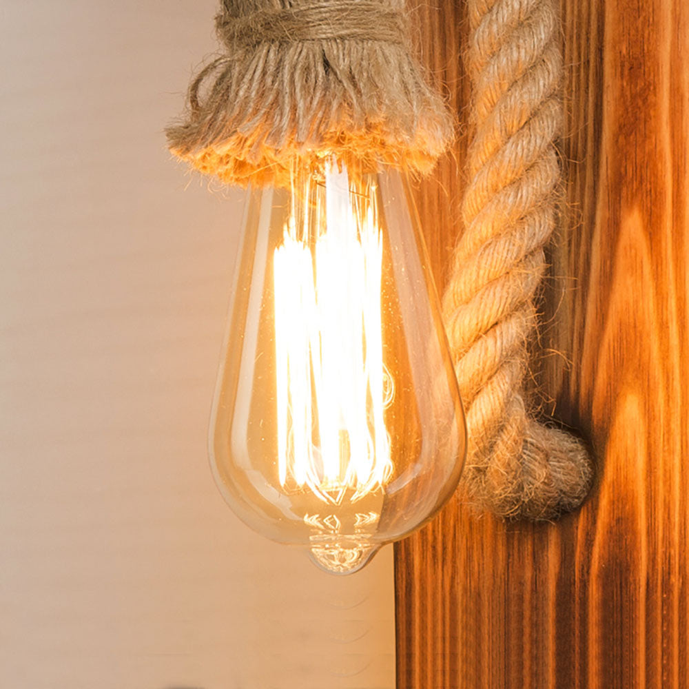 RopeBeam | Wandleuchte aus Holz und Seil