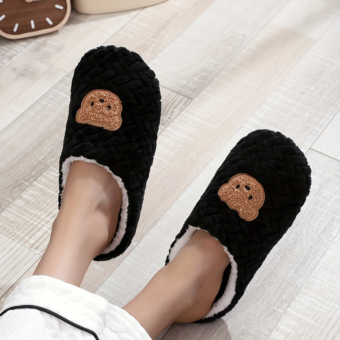 BearCozy | Kuschelige Bärenmuster-Pantoffeln für warme Füße1