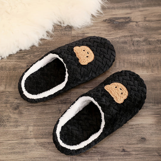 BearCozy | Kuschelige Bärenmuster-Pantoffeln für warme Füße2