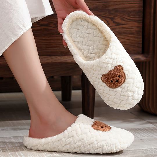 BearCozy | Kuschelige Bärenmuster-Pantoffeln für warme Füße5