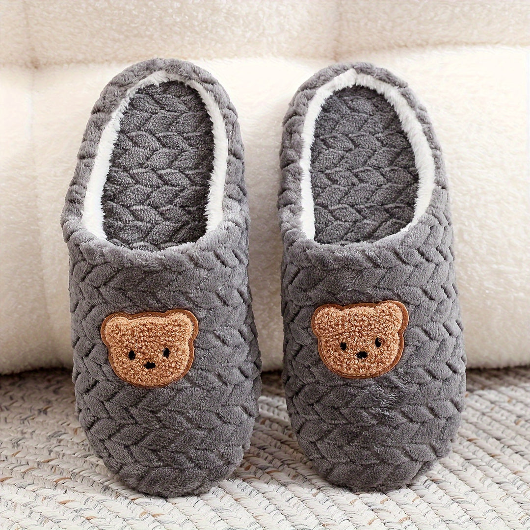 BearCozy | Kuschelige Bärenmuster-Pantoffeln für warme Füße6