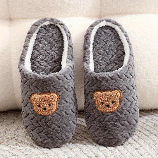 BearCozy | Kuschelige Bärenmuster-Pantoffeln für warme Füße6