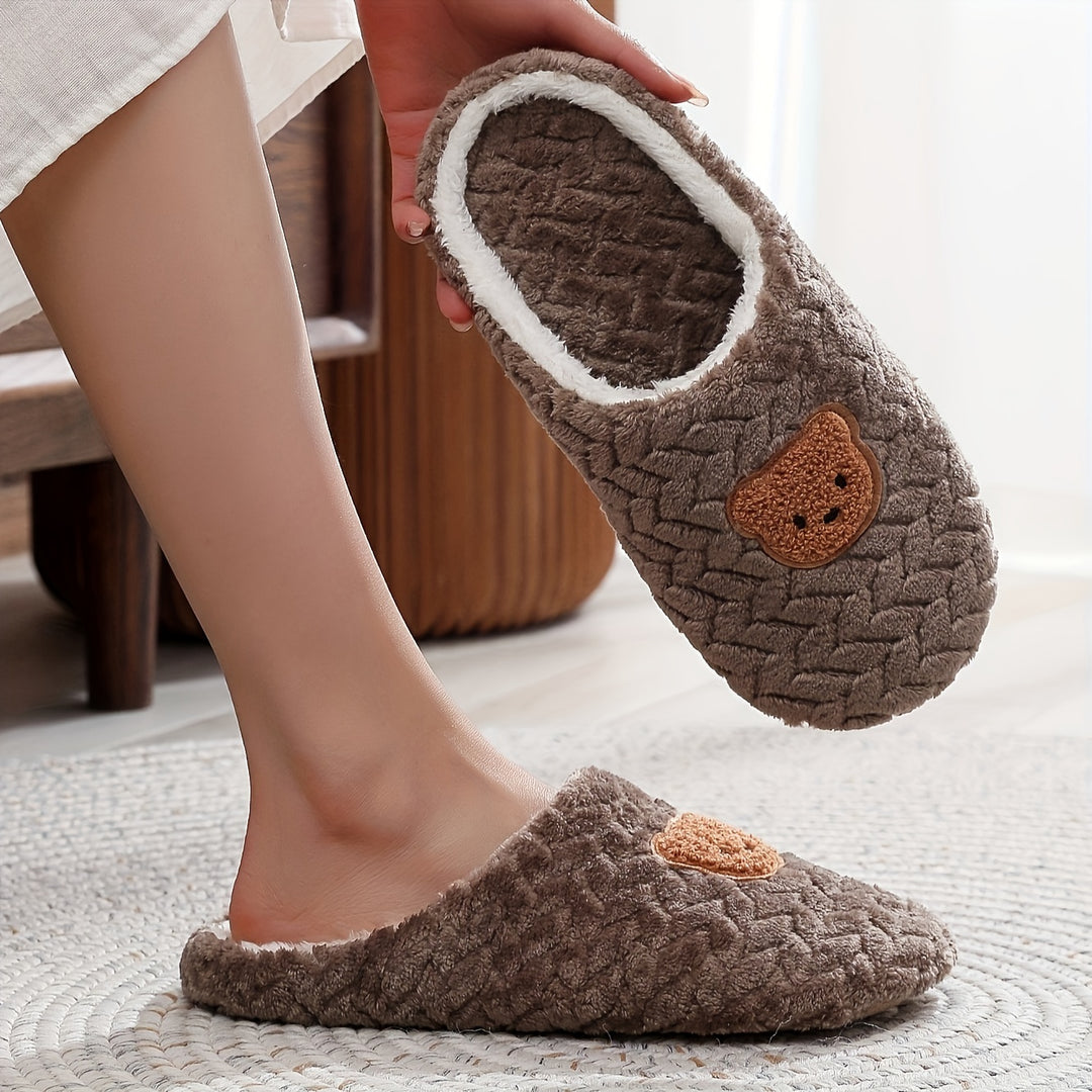 BearCozy | Kuschelige Bärenmuster-Pantoffeln für warme Füße7
