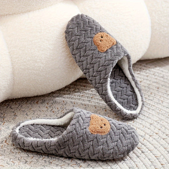 BearCozy | Kuschelige Bärenmuster-Pantoffeln für warme Füße8