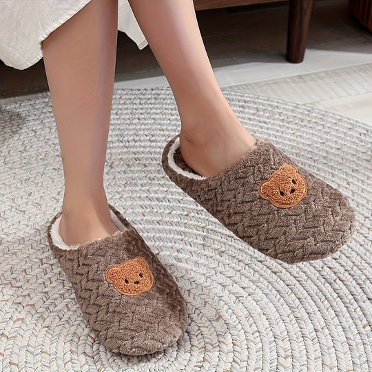BearCozy | Kuschelige Bärenmuster-Pantoffeln für warme Füße9