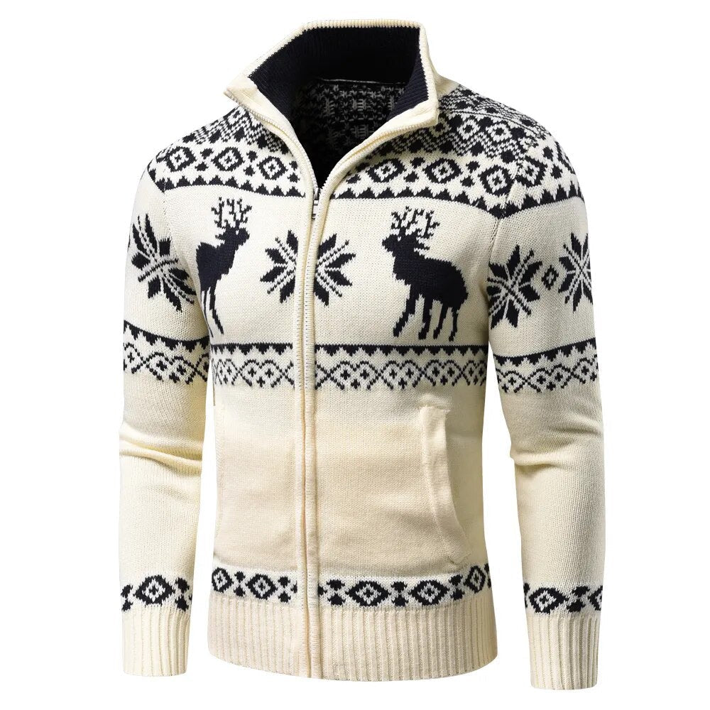 FestiveZip | Eleganter Zip-Up Weihnachts-Cardigan6