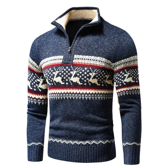 FestiveZip | Eleganter Zip-Up Weihnachts-Cardigan8