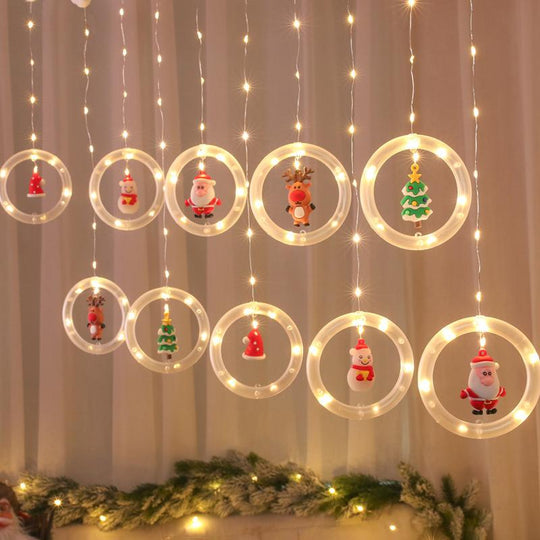 GlowCurtain | Zauberhafte LED-Weihnachtsbeleuchtung für Fenster10