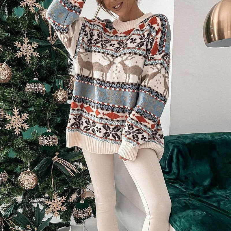 HolidayHaven | Stilvolle Oversized-Kuschelpullover für Weihnachten6