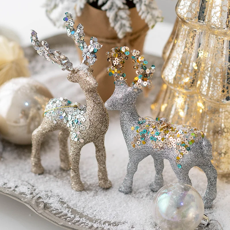 LuxeGlow | Glitzerndes Hirschornament für die perfekte Weihnachtsdekoration3