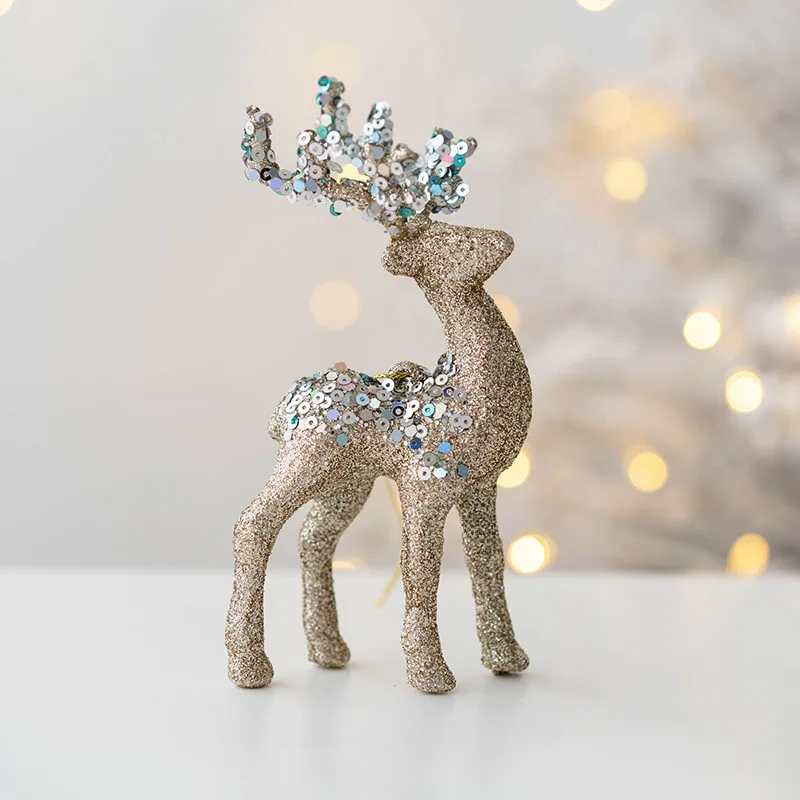LuxeGlow | Glitzerndes Hirschornament für die perfekte Weihnachtsdekoration7