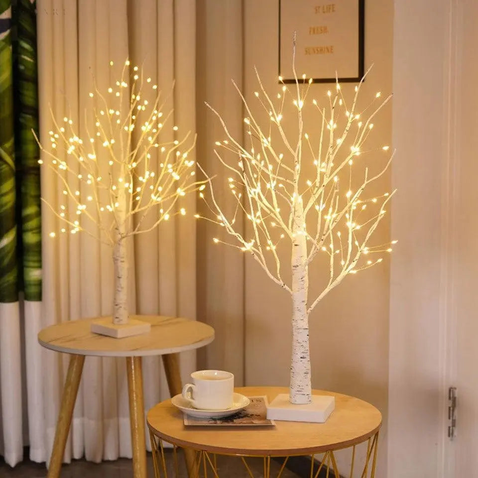 GlowTree | Elegante Birkenbaum-Design Lampe