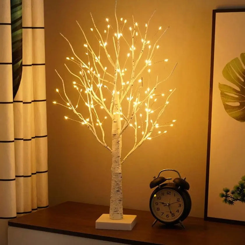 GlowTree | Elegante Birkenbaum-Design Lampe