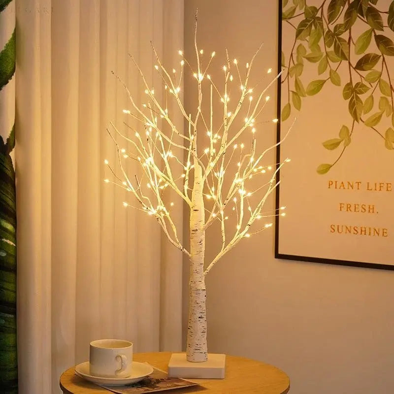 GlowTree | Elegante Birkenbaum-Design Lampe