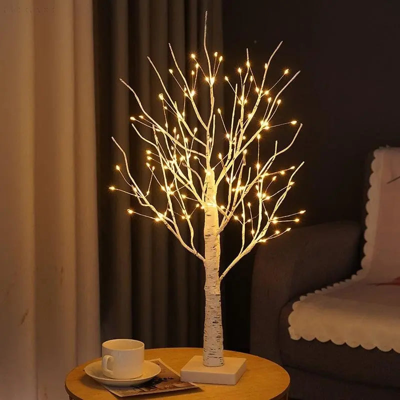 GlowTree | Elegante Birkenbaum-Design Lampe