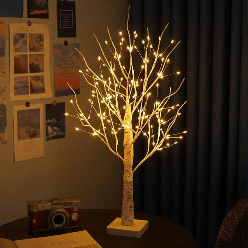 GlowTree | Elegante Birkenbaum-Design Lampe