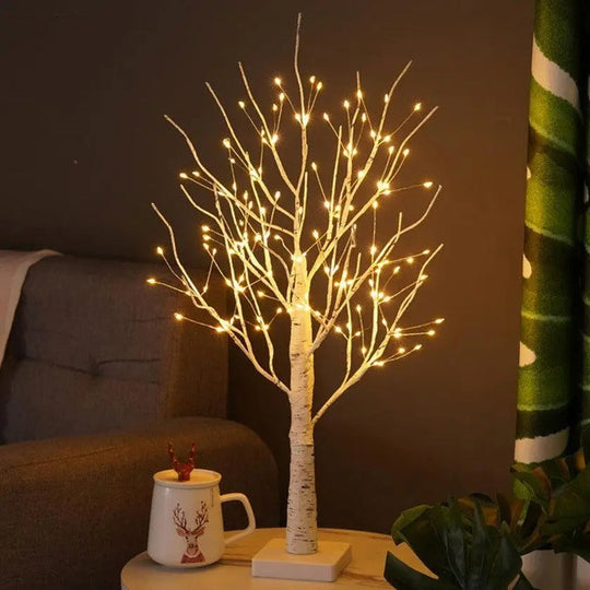 GlowTree | Elegante Birkenbaum-Design Lampe