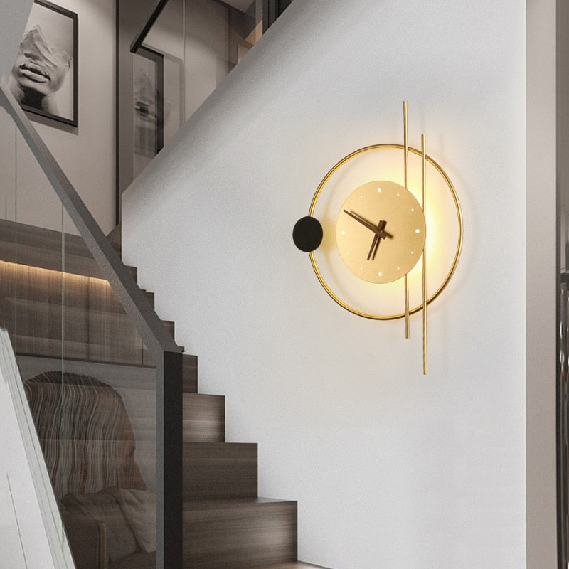 GlowClock | Moderne Wandleuchte mit Uhr