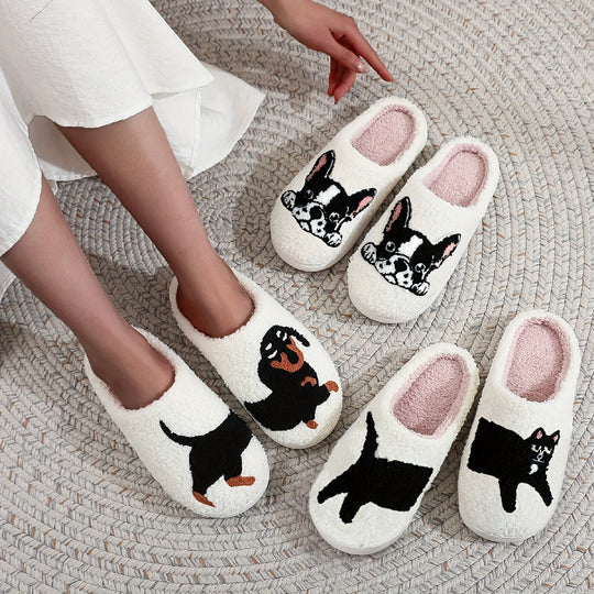 PawsWarm | Komfortable Hausschuhe mit Niedlichem Hundedesign und Weichem Futter1