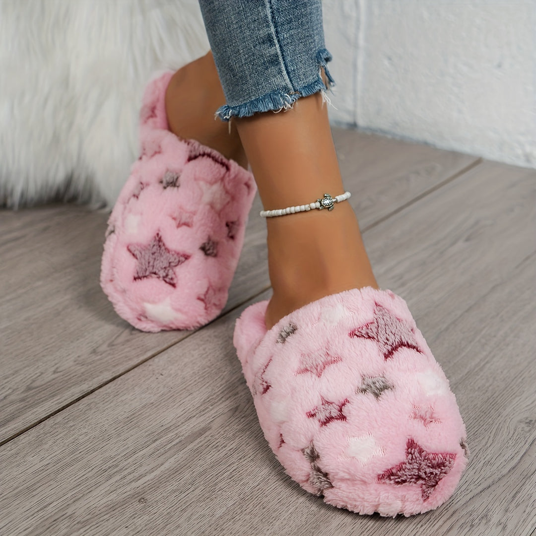 StarCozy | Flauschige Hausschuhe mit Sternmotiv für Gemütliche Abende1