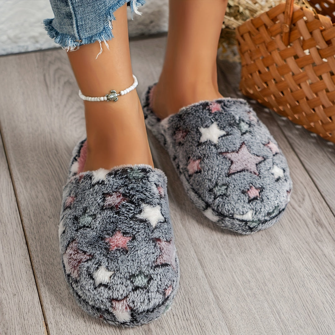 StarCozy | Flauschige Hausschuhe mit Sternmotiv für Gemütliche Abende10