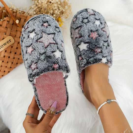 StarCozy | Flauschige Hausschuhe mit Sternmotiv für Gemütliche Abende5