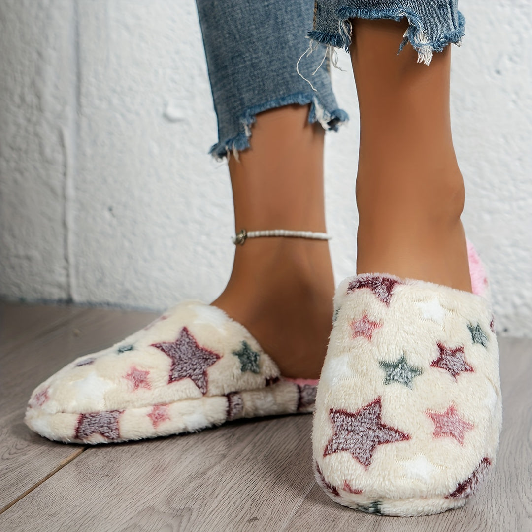 StarCozy | Flauschige Hausschuhe mit Sternmotiv für Gemütliche Abende8