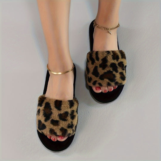 WildCozy | Flauschige Pantoffeln mit Leopardendruck für maximalenKomfort3