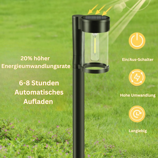 AuraGlow |  Moderne & Luxuriöse Solar-Wegbeleuchtung