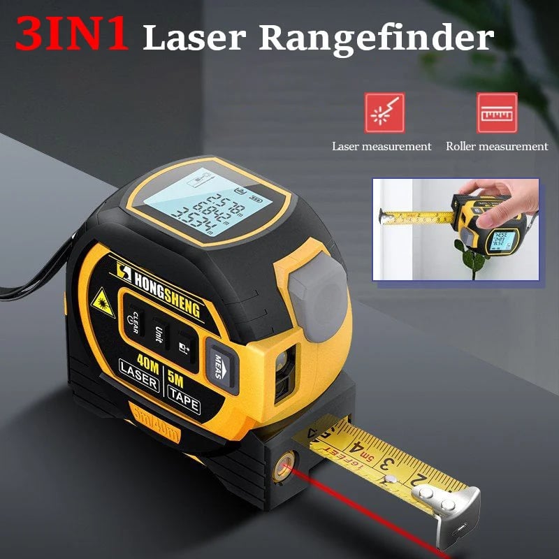 MeasurePro | Präzises 3-in-1 Infrarot-Laserbandmessgerät